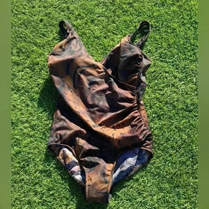 Miraclesuit One Piece Leopard Brown Black Size 12